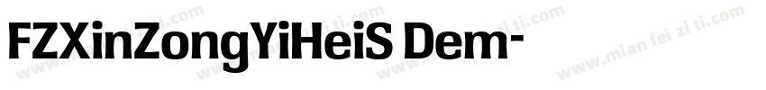 FZXinZongYiHeiS Dem字体转换